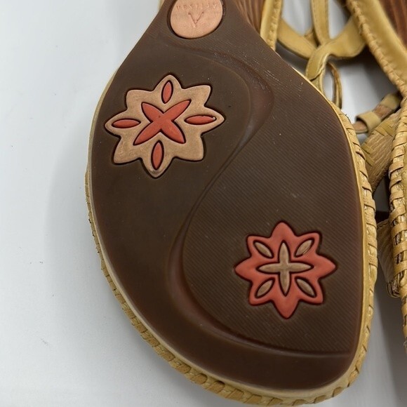 Clarks Size 8 8M Artisan Leather Heeled Sandals Light Tan #73382 - Picture 8 of 12